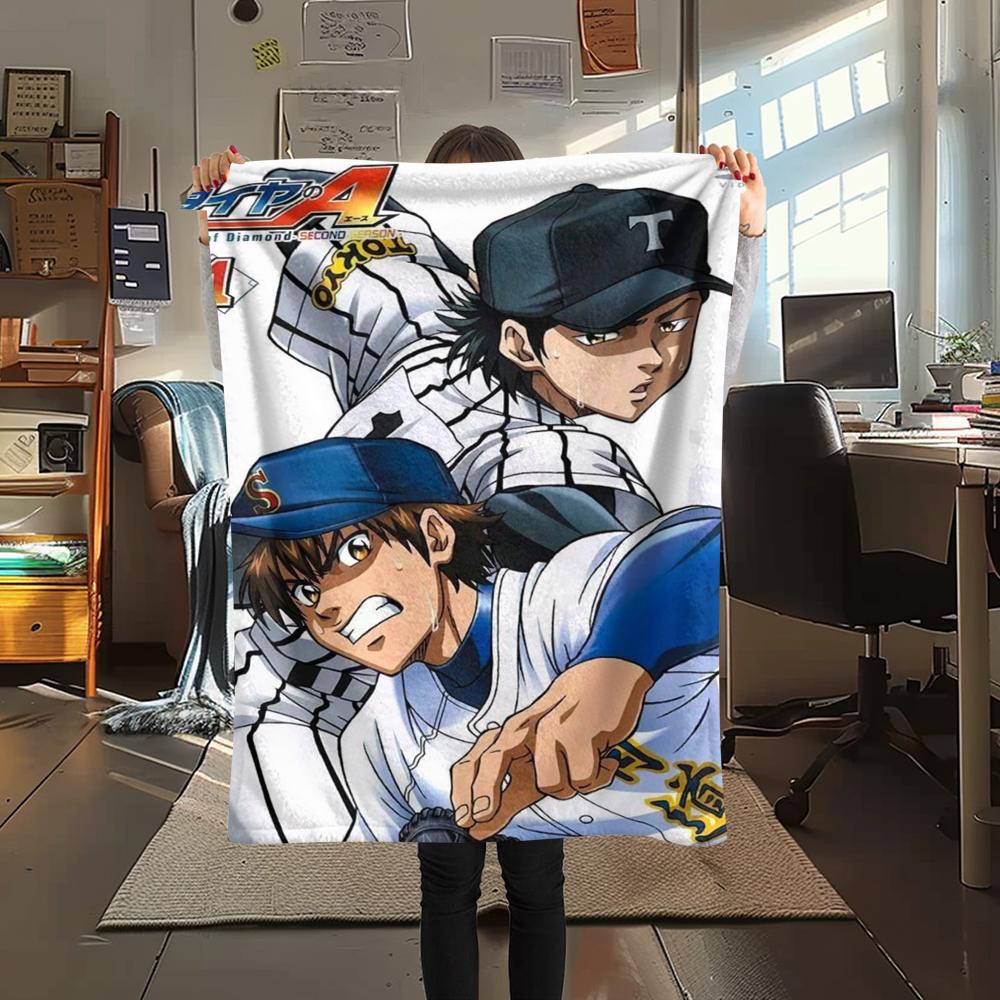 1Pc Ace of Diamond Print Flannel Blanket, High Quality Comfortable for All Seasons, Home Decor, Warmth and Comfort, Perfect for Christmas Gifts