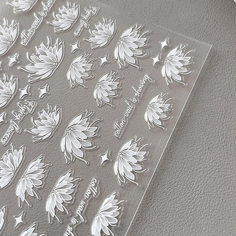 Tianyi Butterfly Flower Nail Stickers Four Star Exquisite Light Luxury Style Flat With Adhesive Nail Decorations