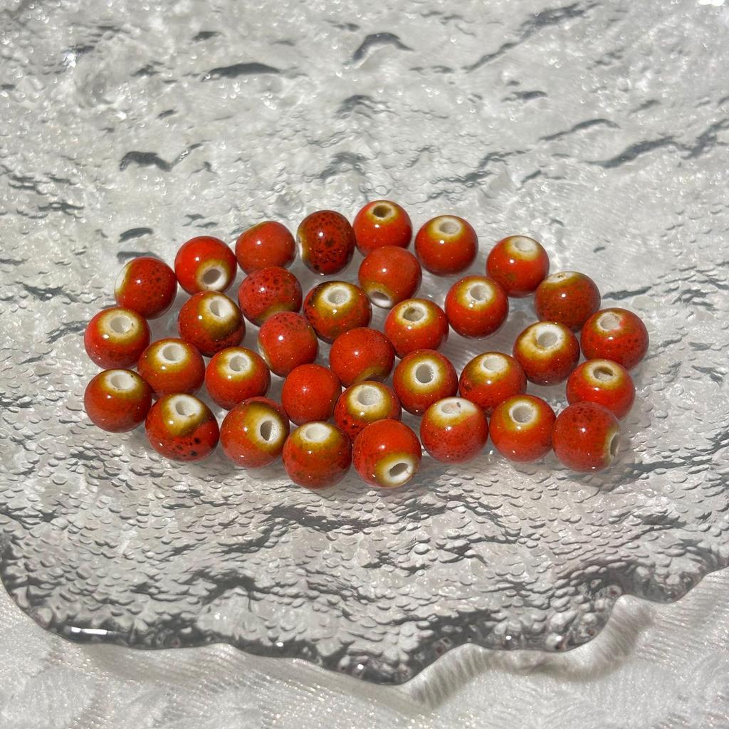Colorful Jingdezhen Flambe Glaze Ceramic Beads for DIY Bracelets and Hand Strings
