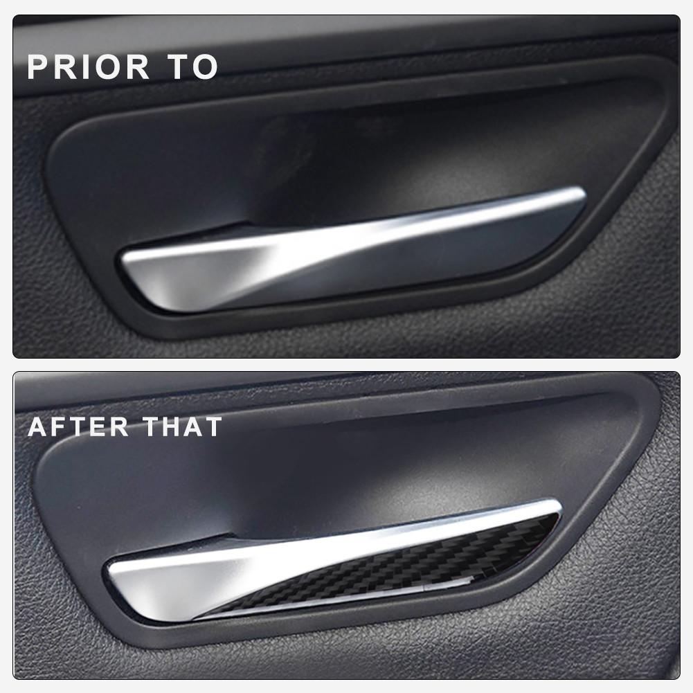 Black Car Interior Decoration Protection Carbon Fiber Sticker For BMW F30 F34 2013-2017 Auto Styling Accessories