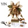 Herbst Saisonale Bastelgeschenk Patchwork Schleife Nähset, Großer Stoff DIY Sonnenblume Innen Wandbehang Dekoration Kürbis Gestepptes Set für Erwachsene,