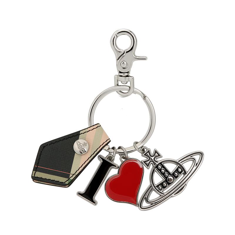 

Vivienne Westwood Saturn Logo Heart Keychain