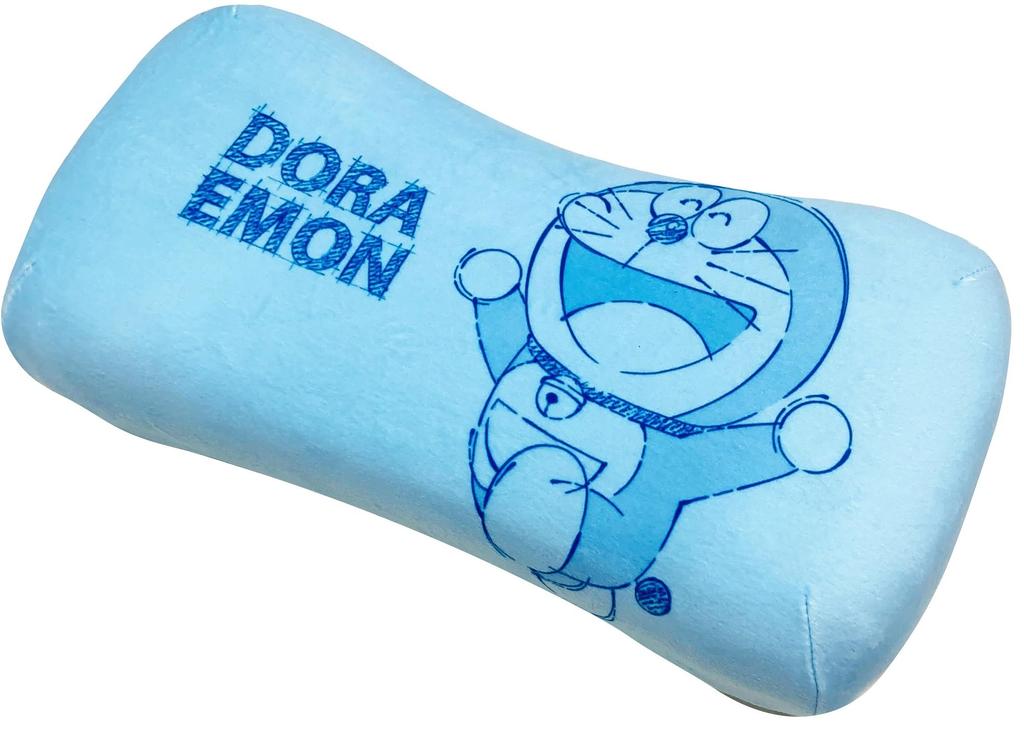 MORIPiLO Polštář z paměťové pěny Morishita Doraemon 15x31cm Podpěra pasu Opěrka zad Polštář na plyšovou hračku Postavy Zboží Shogakukan Pastel Blue 4621204