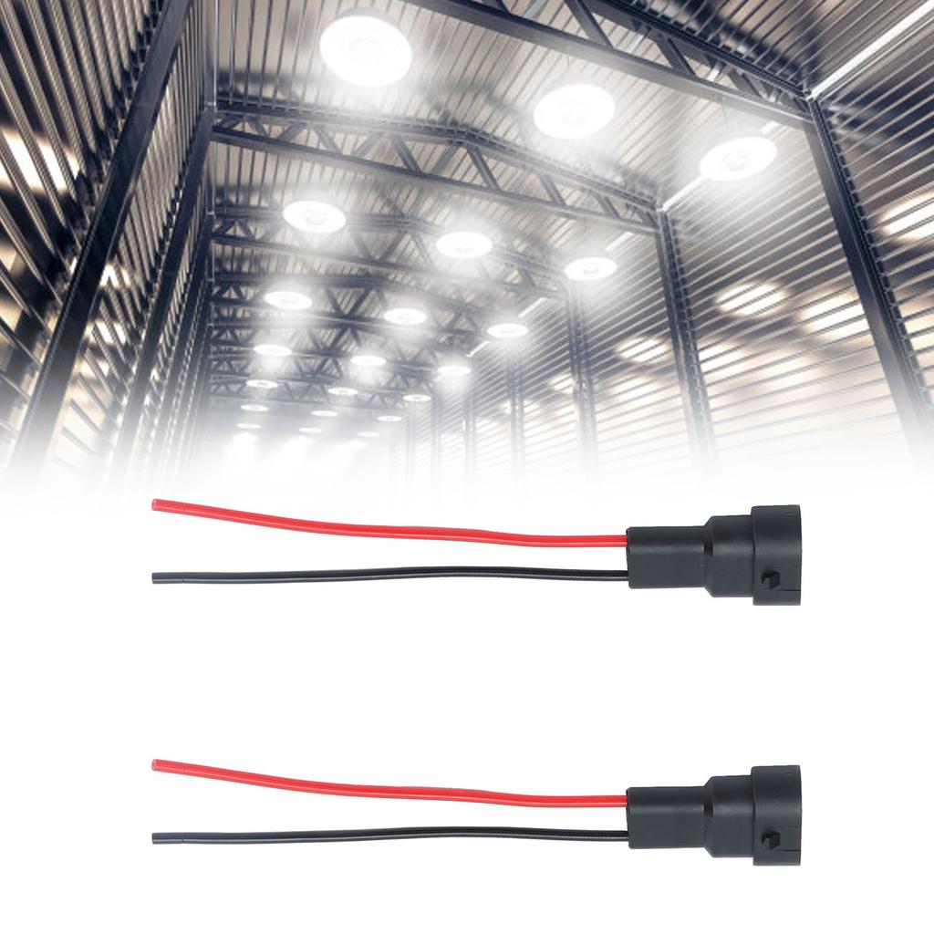 2Pcs Socket Wires Male Adapter Bulb Copper Wiring Harness 12V for LED Headlight Fog Lamps