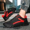 2025 Men Leather Running Sneakers Sport Shoes Lightweight Fashion Classical Mesh Breathable Casual Shoes Moccasins Sneakers