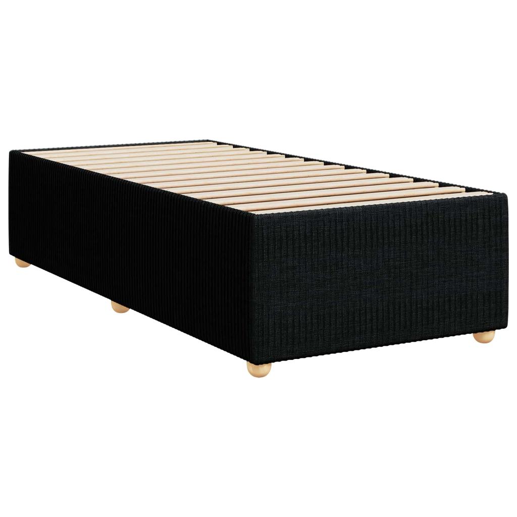 LED Boxspring Bed with Mattress Black 80 X 200 Cm Fabric