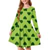 Vestito estivo da principessa per bambina - Vestito a T-shirt a manica lunga linea ad A San Valentino