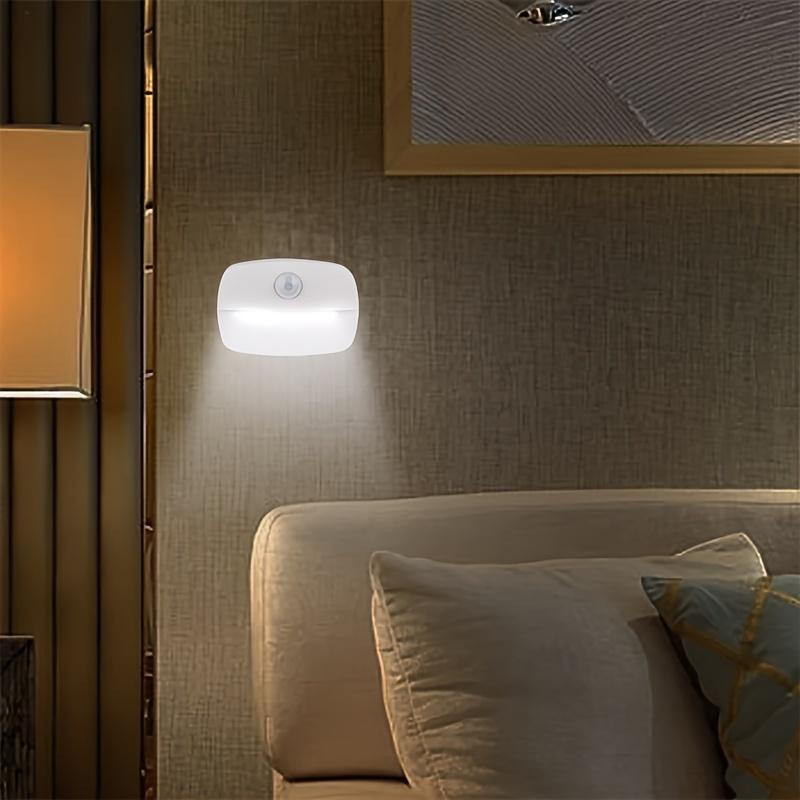 1pc Motion Sensor Intelligent Night Light, Battery Box Cabinet Light, Suitable For Bedroom, Staircase, Wardrobe, Bedside, (without Battery)
