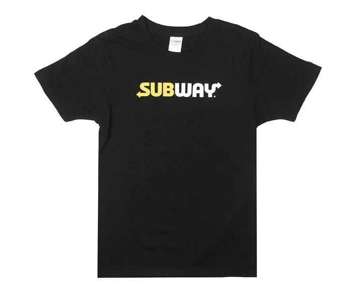 Famous Sandwich Shop Short Sleeve Men s Subway Black 100% Cotton T-shirt Mens Tees Top 3XL
