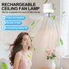 11,4 Zoll USB-wiederaufladbarer Campinglüfter mit Fernbedienung und LED-Licht, 3 Geschwindigkeiten, 3 Helligkeitsstufen für Zelt und Outdoor