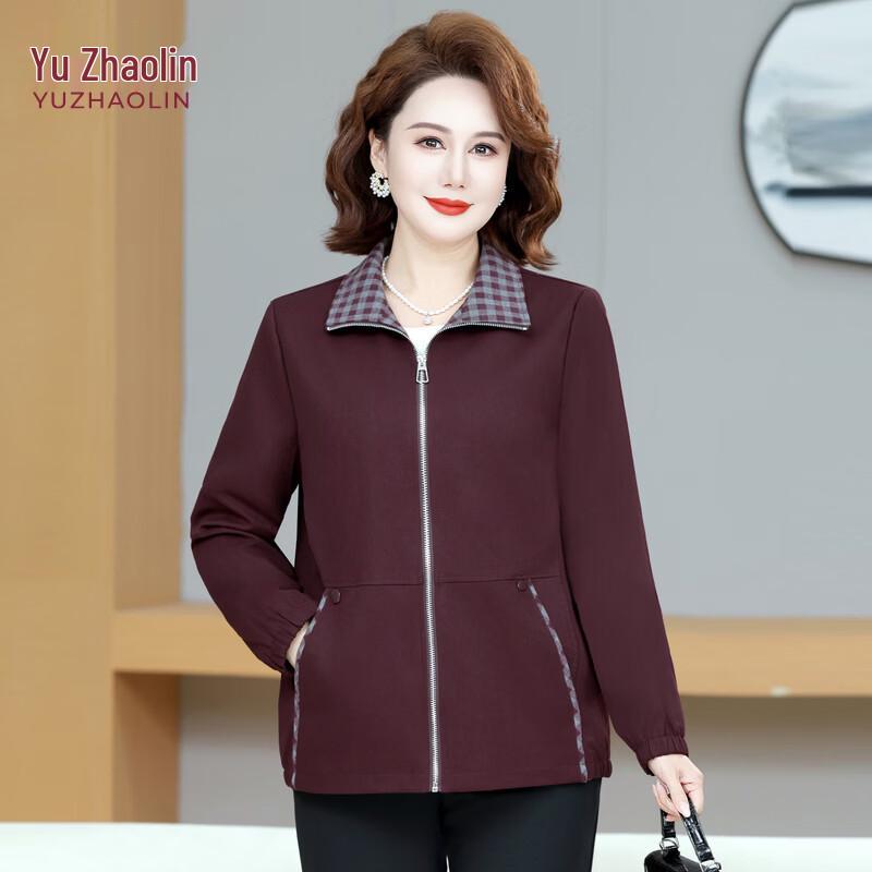 Yuzhaolin Women's Mid-Season Fashion Zipper Jacket
