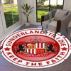 Sunderland Association Football Club Runder Teppich, Teppich für Wohnzimmer Schlafzimmer Sofa Spielzimmer Dekoration, Rutschfeste Fußmatte