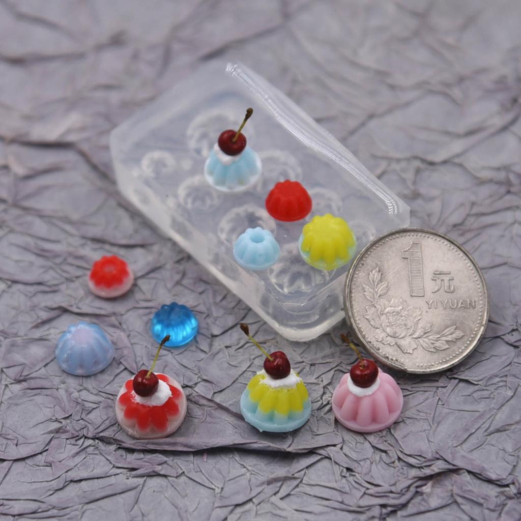 Small Pudding Mold Food Play Miniature Pinching Mould Epoxy Resin Molds for  Food Crafting Silicone Mould Baking