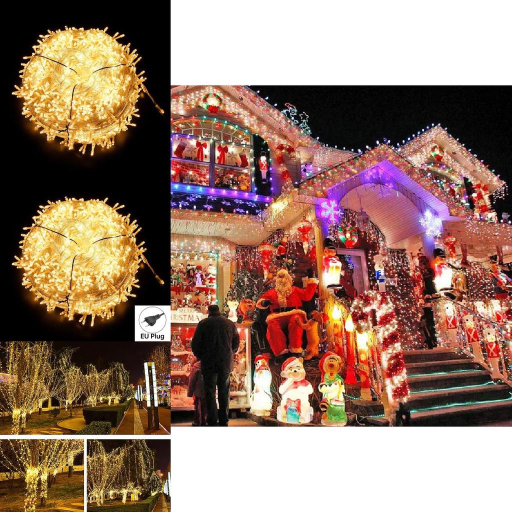 Outdoor Led String Lights With 200 Leds 20m Waterproof For Holiday And Wedding Decor