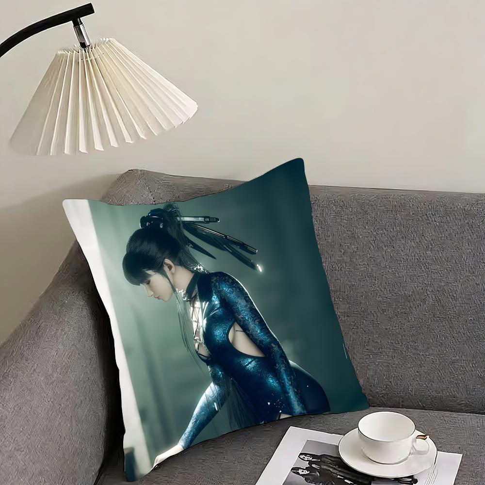 SStellar BladeE Game Cushion Cover Pillowcase Ultra Soft Skin Friendly Fabric Cloud Like Comfort Concealed Zipper