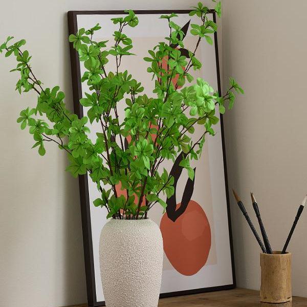 Large Retro Ceramic Floor Vase for Flower Arrangements - High-Temperature Porcelain Pottery for Living Room or Entrance.