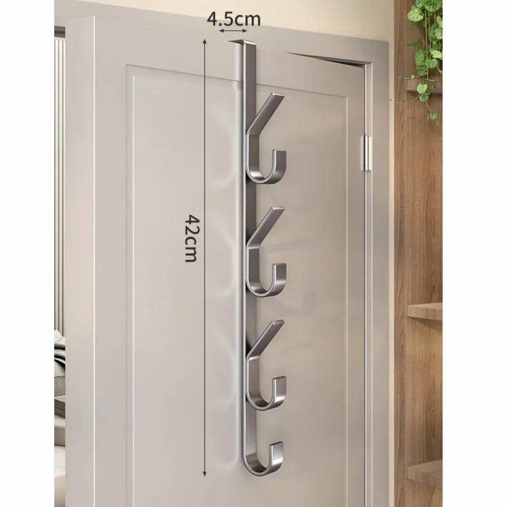 Ultra-Sleek Door Hook: Heavy-Duty Metal Rack for Hats, Bags & Coats