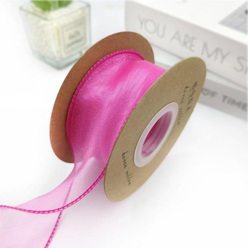 

4 см Золотая Кромка Лента из Рыбьей Чешуи из Марли для Букета и Украшения для Выпечки с Волнистыми Оверлочными Краями