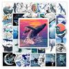 Watercolor Whale Stickers Aesthetic Ocean Art Diy Kids Toys Gift Decorative Decal For Scrapbook Laptop Phone Luggage Waterproof