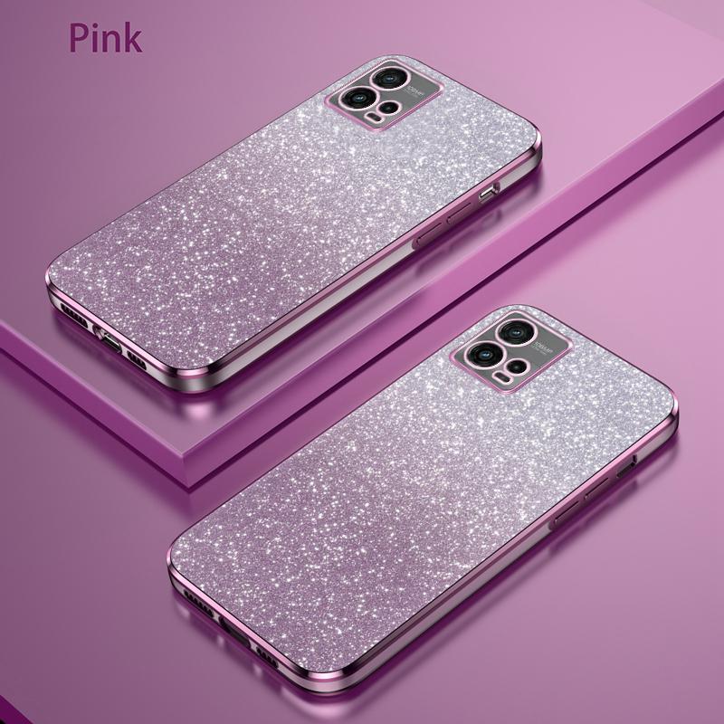For Moto G72 Luxury Electroplated Glitter Phone Case For Motorola Moto G72 Case Clear Soft TPU Back Protective Cover
