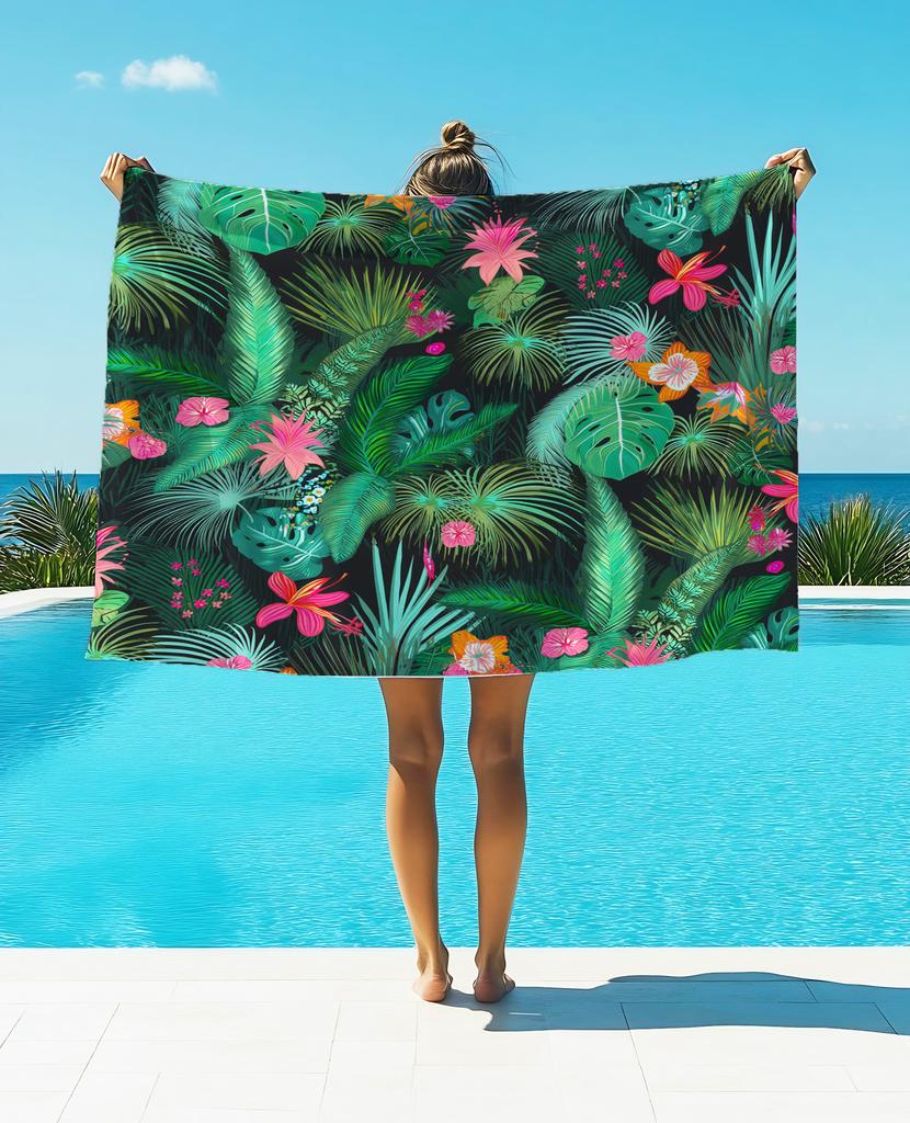 Nordic minimalist style Soft Printed Towel Flannel Towel Quick-drying Double-sided Velvet Absorbent Towel Bath Wash Face Towel