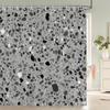 Modern Simple Mosaic Shower Curtain Waterproof Bath Curtains with 12 Hooks for Bathroom Home Decoration Polyester Fabric Screen
