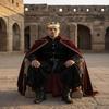 Handmade Brass King Crown  Medieval Royal Headpiece with Leather Strap  Renaissance LARP Costume Crown