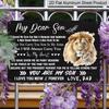 2D Flat, 1pc "My Dear Son" Aluminium Sign 8x12 Inch - Lion & Cub Design, Father To Son Love Quote, Gift for Son From Dad, Birthday & Graduation Wall