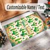 Forest Nature Theme Crystal Velvet Rug Personalized Custom Name Text Soft Floor Mat Home Decor