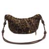 Retro style personalized leopard print Mao Mao women's dumpling bag autumn and winter new versatile commuter shoulder messenger bag