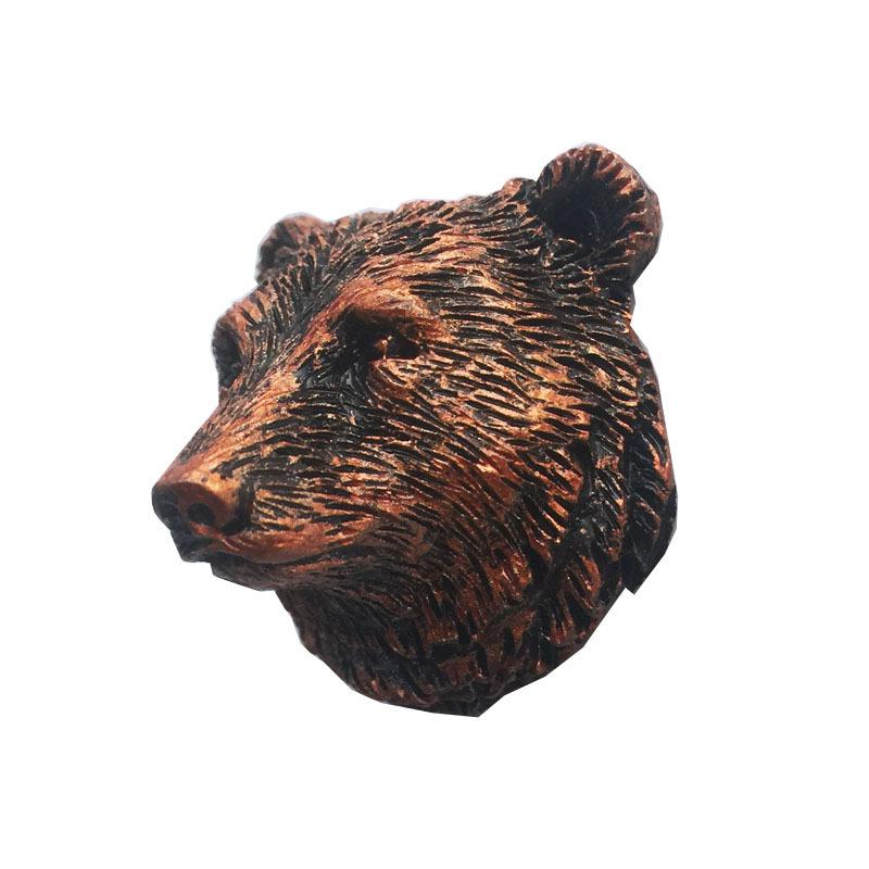 Silver Gold Copper Color Groundhog Wolf Head Bear Head Fridge Magnet Collection Home Kitchen Decoration Travel Souvenir Craft Gift