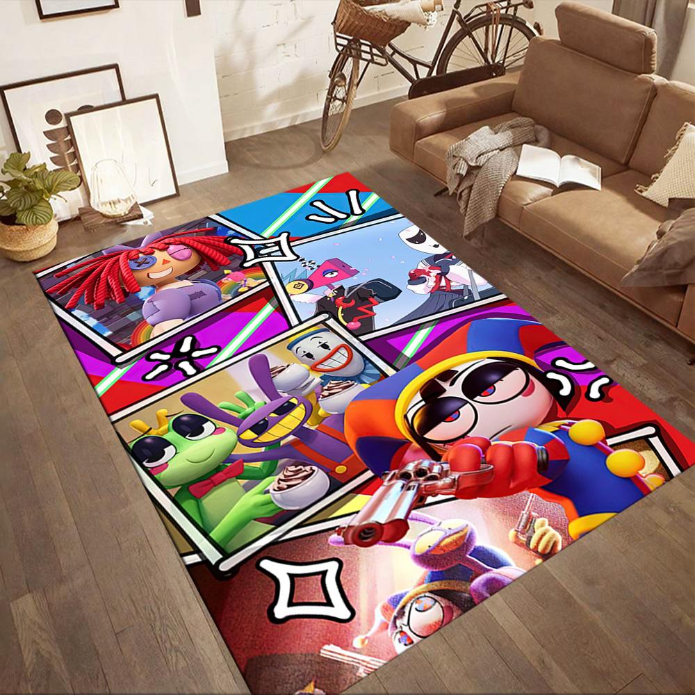 Digital Circus Floor Mat Design for Foyer Kitchen Game Room Dormitory Antislip Carpet Decorate Offices Perfect Gift for Women/Men