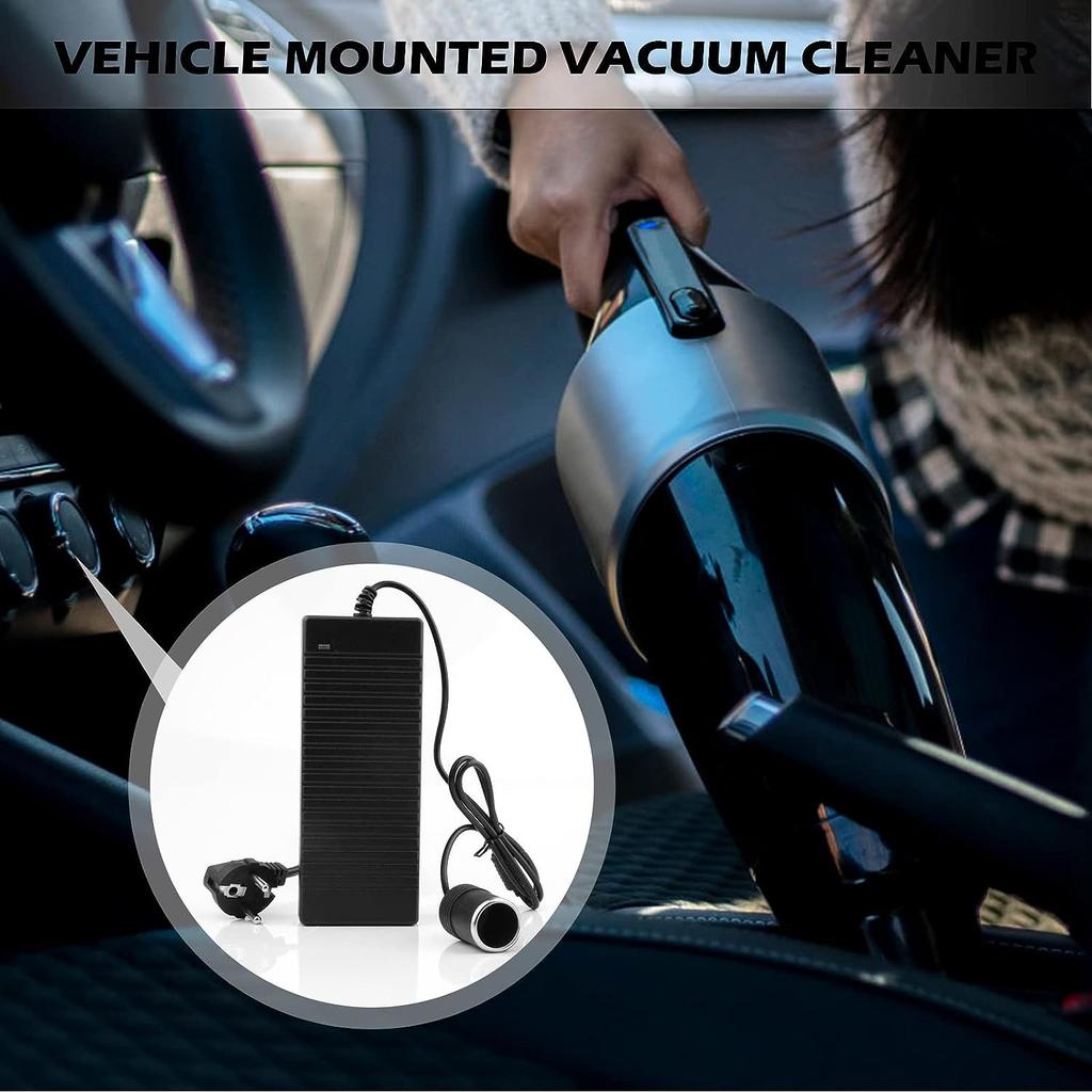 Convertitore adattatore di alimentazione per auto, convertitore di tensione, adattatore da 230 V a 12 V per raddrizzatore per frigorifero con presa accendisigari per lampade a LED e ventilatori