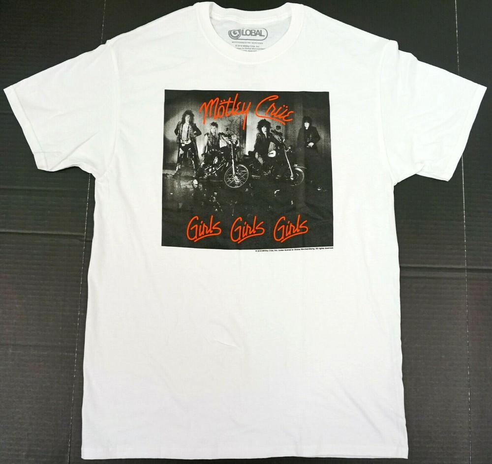 

MOTLEY CRUE T-shirt GLOBAL Licensed Girls Girls Girls Men s Tee MEDIUM White New Unisex T-Shirt XXXL