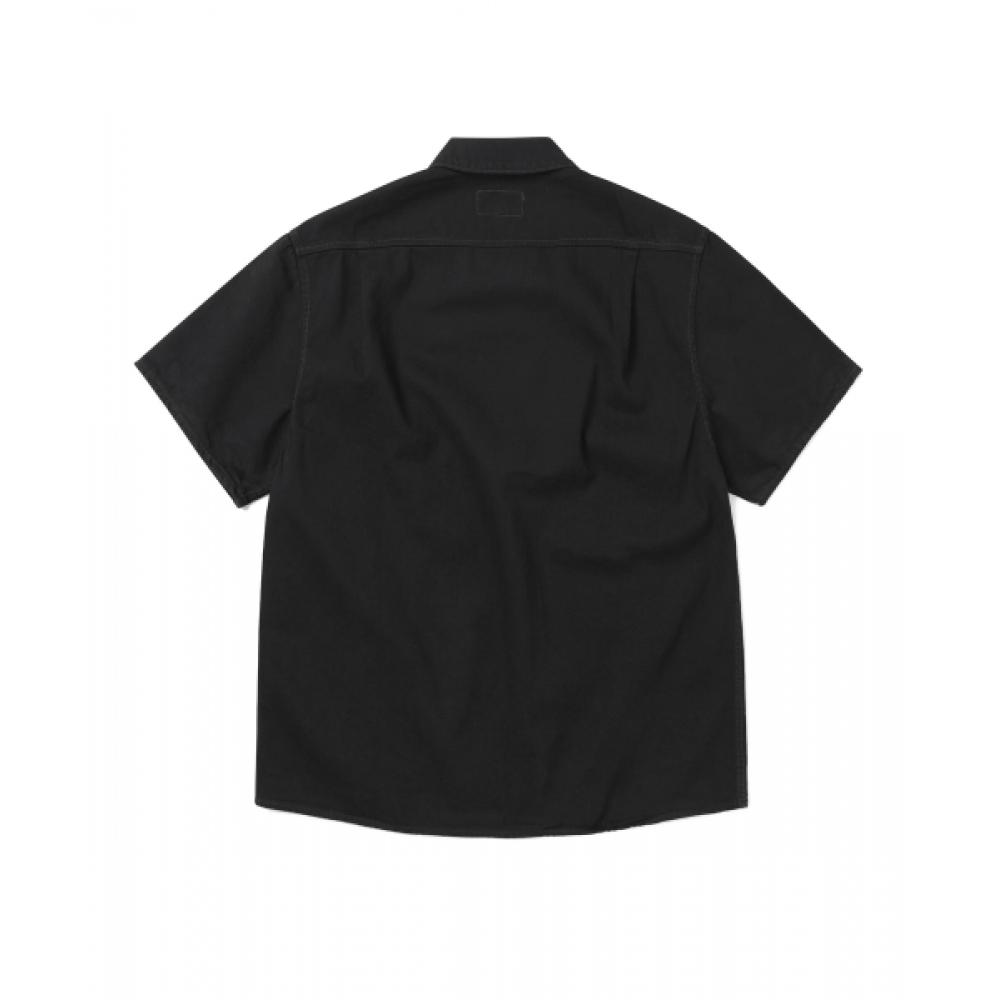 ThiSiSneverthat Precided Denim Zip S S Shirt Black