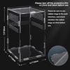 Magnetisk Akrylbur Nano Trelevende Tarantell Terrarium Reptilhabitat Oppdrettsboks for Edderkopp Skorpion Sling Isopoder