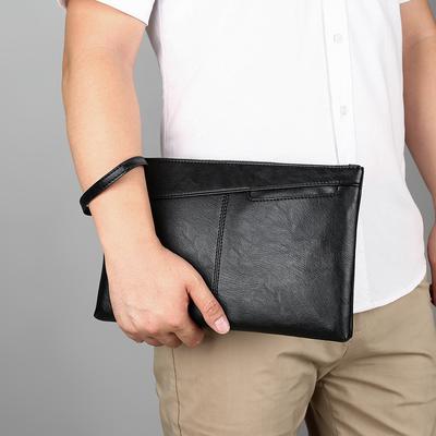 Fashion Business Men Day Clutch Bag High Quality PU Leather Money Handbag Casual Male Cardholder Case Phone Bag