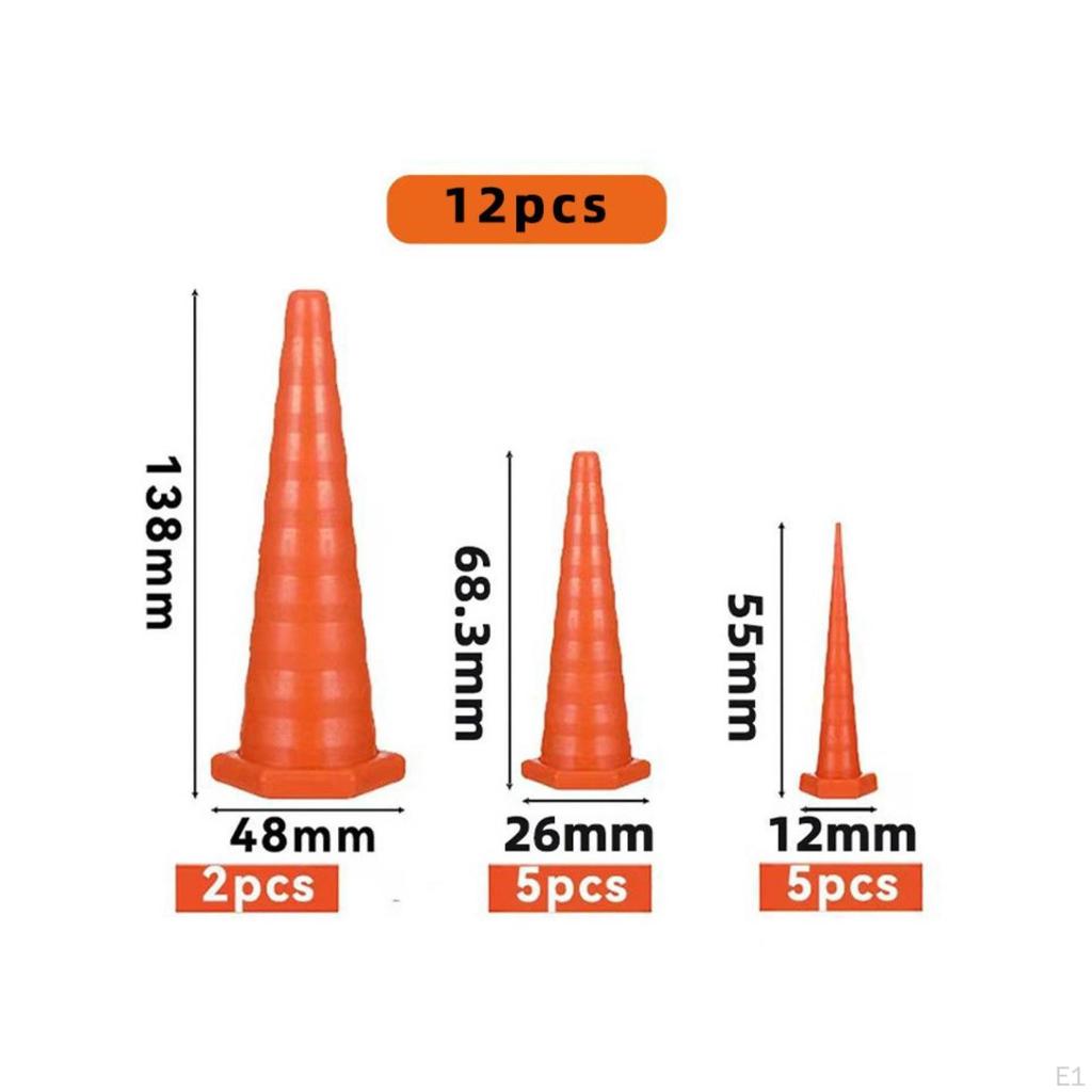 12 Pieces Silicone Rubber Tapered Plug Long-Lasting Stepped Cone Heavy-Duty