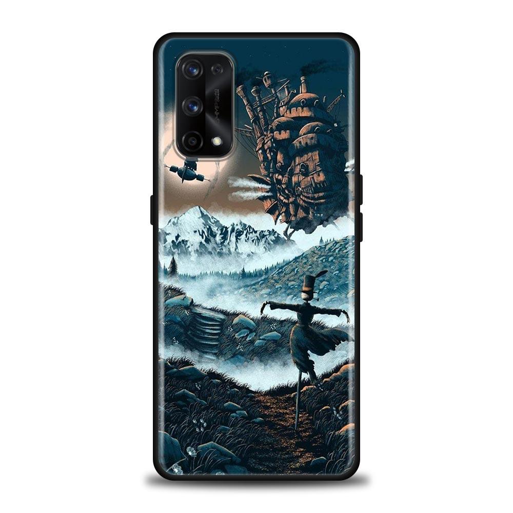 Miyazaki Hayao Anime Das Wandelnde Schloss Telefon Fall Für Oppo Realme 8i 8 9 7 6 5 Pro 9i 7i 5i 6i XT 5G Fällen Abdeckung Realme 8Pro