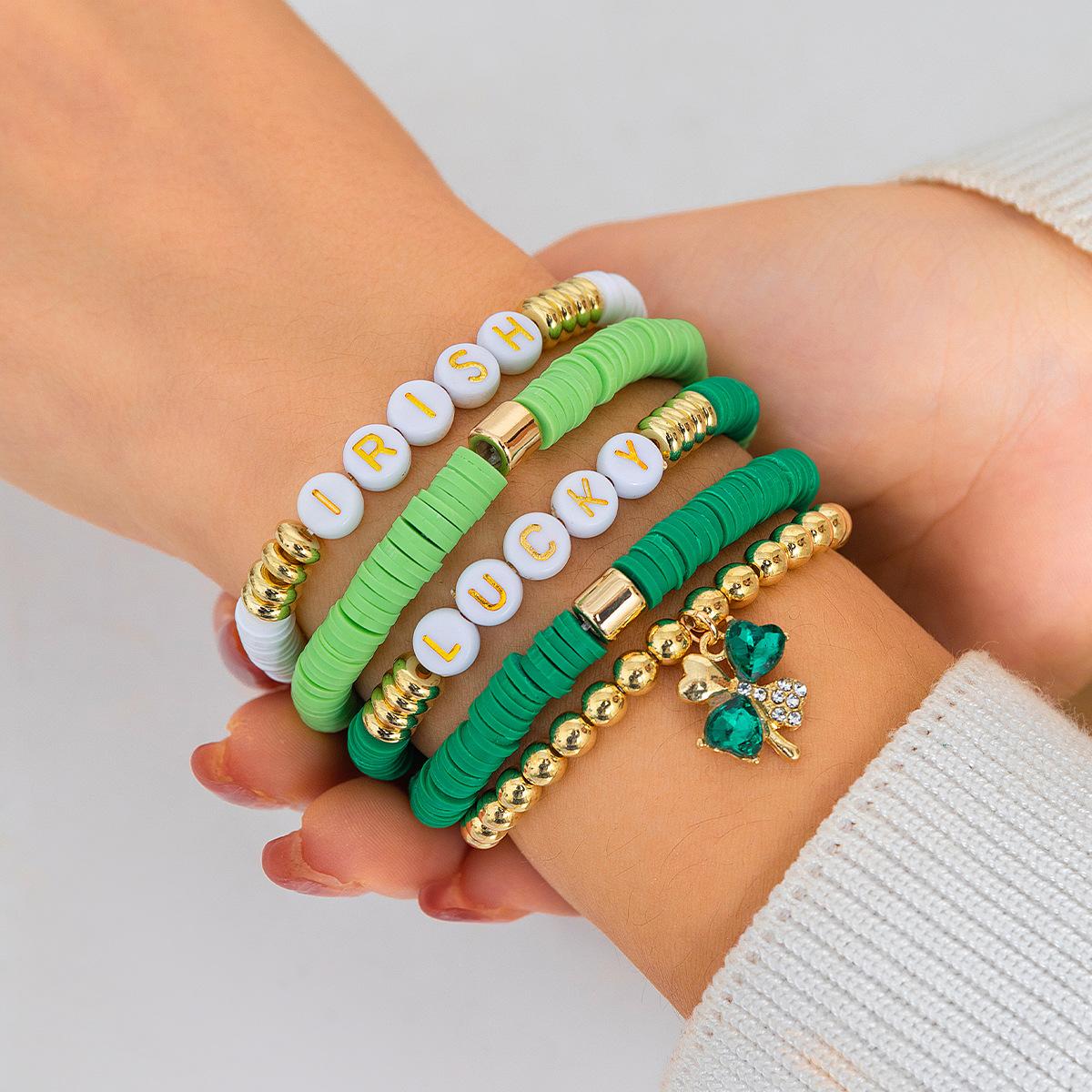 

Фестивальные подарки Листва Буквенный браслет Простой зеленый браслет из бусин Пивной фестиваль See details