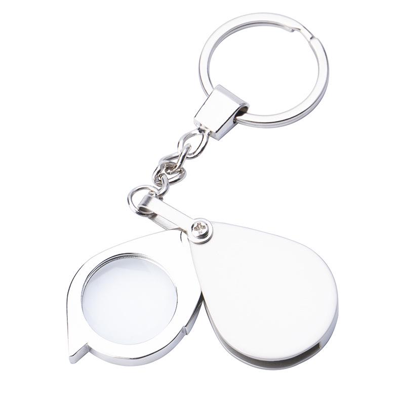 Sank High-Quality 30X Foldable Metal Keychain Magnifier for Reading Small Print