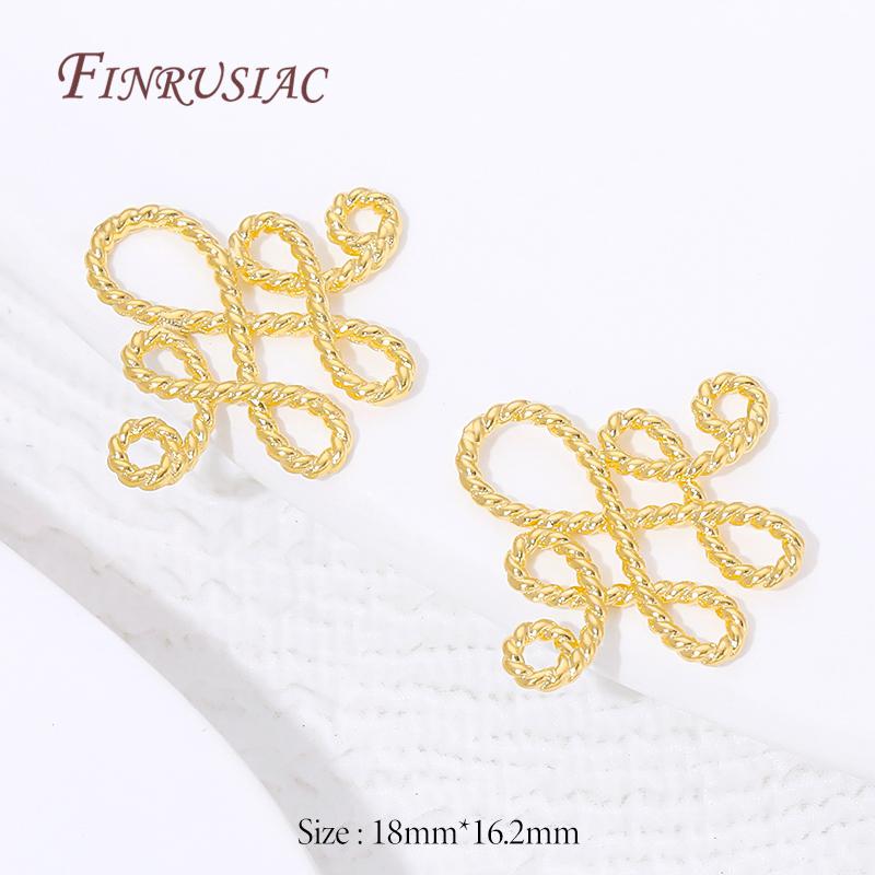 Connectors For Jewerly 18K Gold Plated Brass Connectors For Bracelets Accessories DIY Jewelry Making Supplies,Earrings Findings