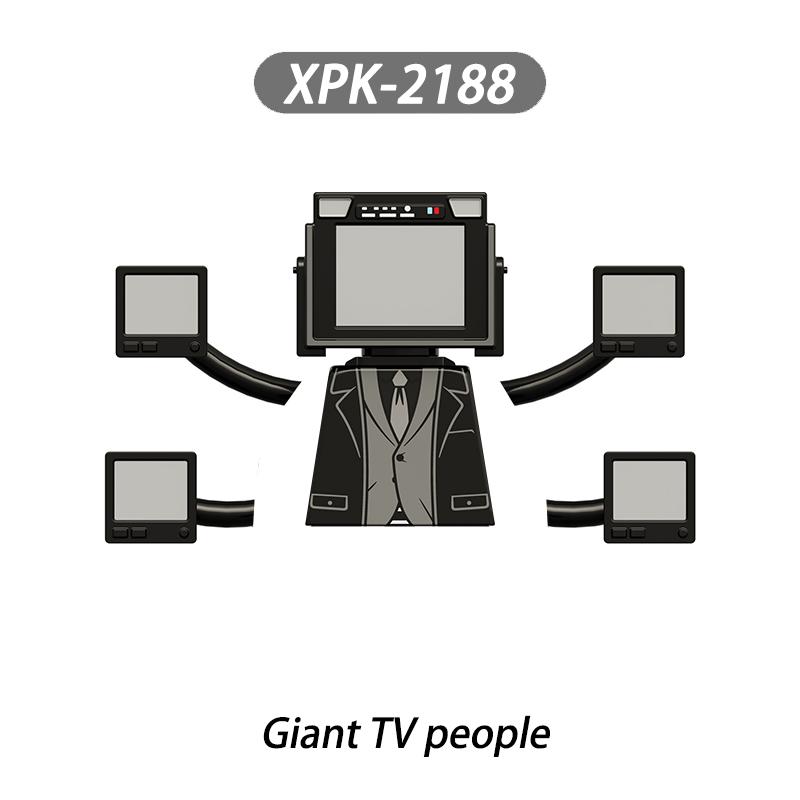 MOC Skibidi Toilet Man Vs Monitor Building Blocks The Audio and Camera Man Toys For Children Christmas Birthday Gift