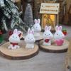 Christmas Resin Decorative ItemsMini Little Rabbits and Cute Cartoon Animals for Decoration and Landscaping