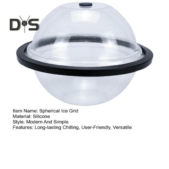 Large Spherical Ice Cube Molds Flexible Silicone Ice Sphere Maker 7.44 Inches Ice Ball Trays for Ice Buckets Camping And Baking