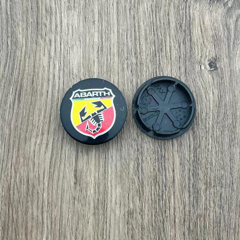 4pcs 50mm Abarth 500 Wheel Center Hub Caps Car Rims Dust Proof Cover Emblem Badge for Fiat Palio Stilo Bravo Perla Puntosiena