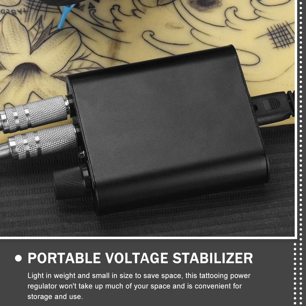 1Set Tattoo Power Adapter Power Voltage Regulator Durable Stainless Steel Tattooing Equipment Voltage Stabilizer for Tattoo