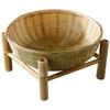 Bambus Gewebter Obstkorb mit Holzständer