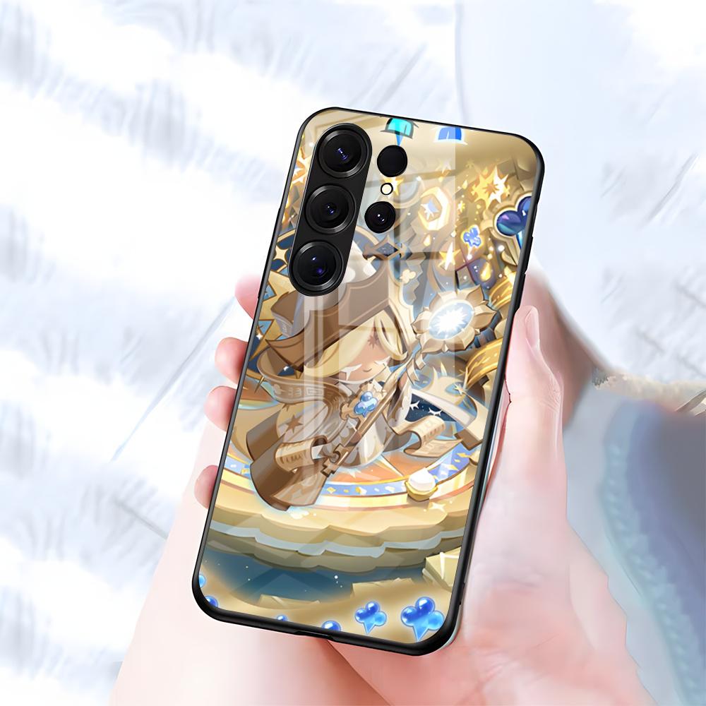 C-Cookie Run K-Kingdom Phone Case For Samsung S26 S25 S24 FE S23 S22 S21 Plus S20 Ultra Note20Ultra Black Glass Cover