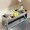 Rustproof Sink Drain Rack Ventilated Sink Sponge Holder Sink Storage Organizer  Bathroom
